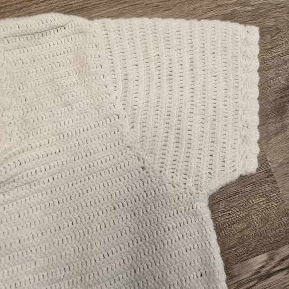 Vintage Jordache Y2K Crochet Button Cardigan Cottagecore Feminine boho Beach Med - Picture 4 of 8